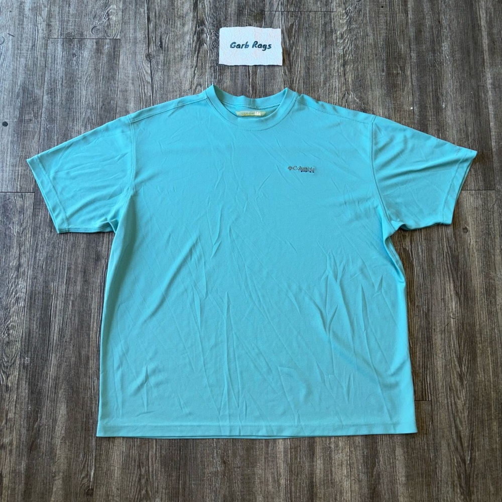 Columbia PFG Fishing T Shirt - Blue Crewneck Tee - Men's Size (est) XL - XXL